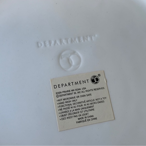 Department 56 Halloween Dessert Plate Striped Victorian Pumpkin - Picture 5 of 6